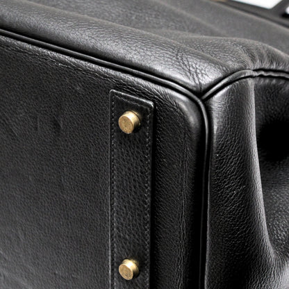 HERMES Haut à Courroies 45 GHW Black Clemence Bag
