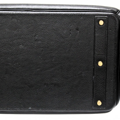 HERMES Haut à Courroies 45 GHW Black Clemence Bag
