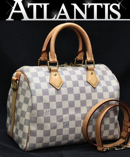 Louis Vuitton Speedy Bandouliere 25 Bag White Size ONE SIZE