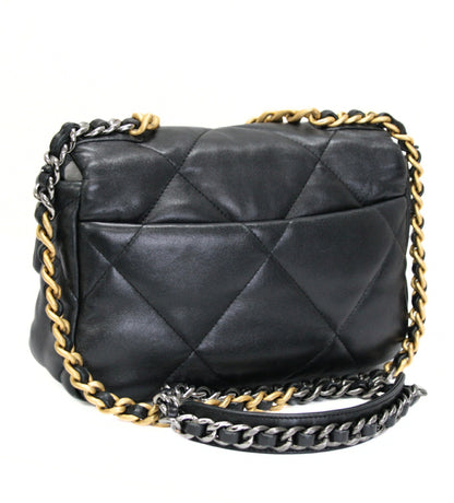 CHANEL Chanel 19 Matelasse Lambskin Bag Black Size ONE SIZE