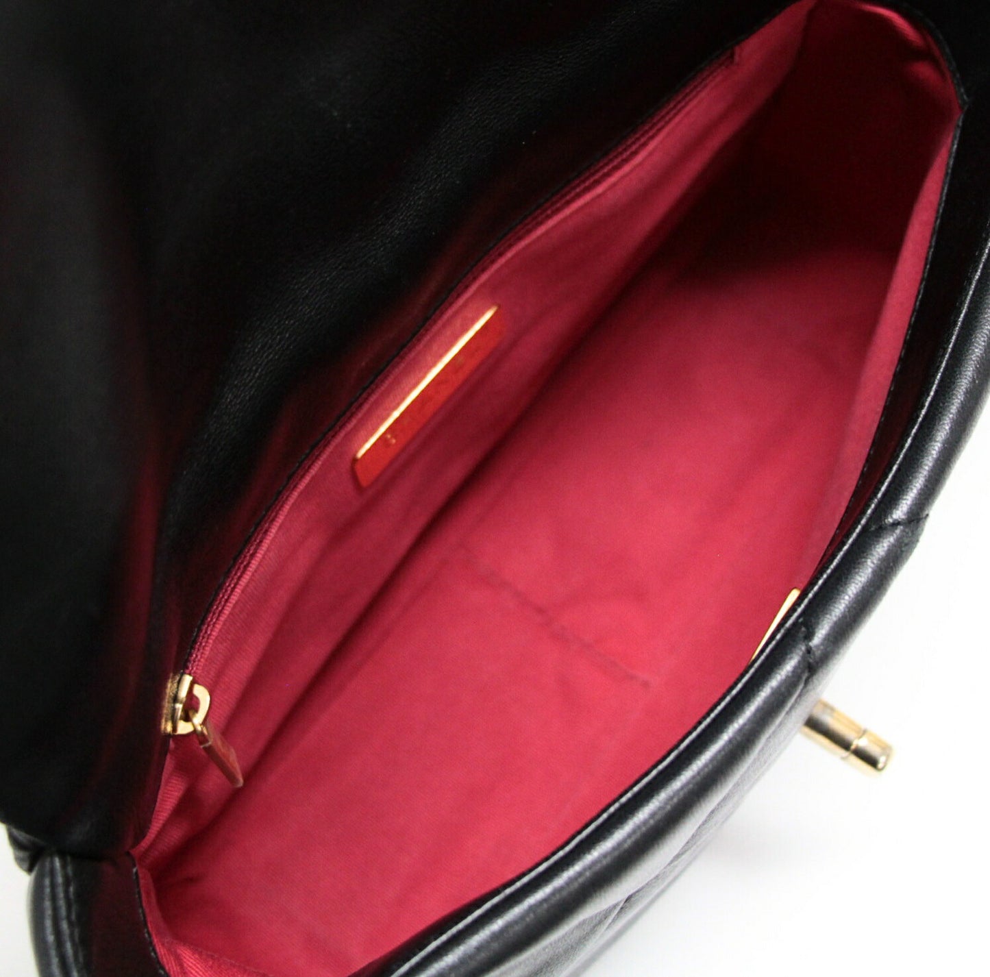 CHANEL Chanel 19 Matelasse Lambskin Bag Black Size ONE SIZE
