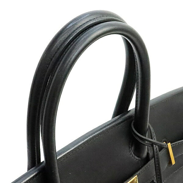 HERMES Birkin 30 Veau Gulliver Black Gold Handbag Size ONE SIZE