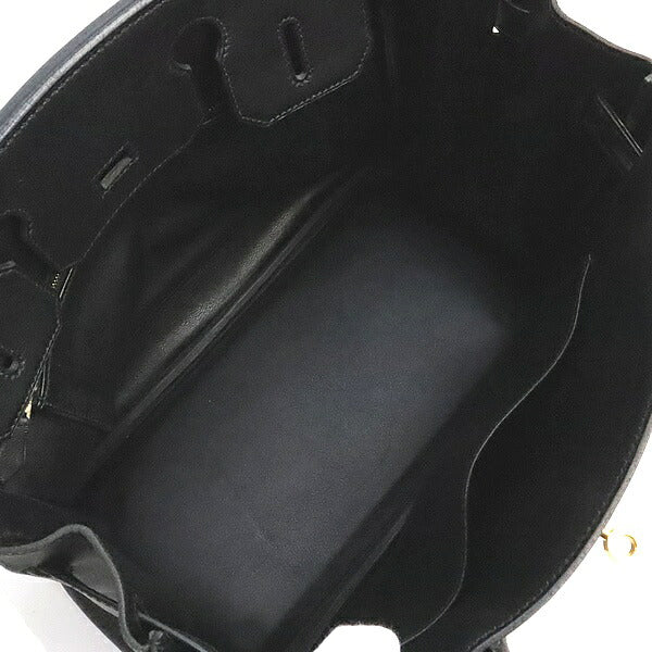 HERMES Birkin 30 Veau Gulliver Black Gold Handbag Size ONE SIZE