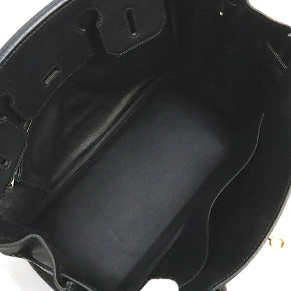 HERMES Birkin 30 Veau Gulliver Black Gold Handbag Size ONE SIZE