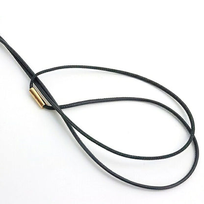 HERMES Mon Petit Kelly PM Swift Black Gold Necklace Size ONE SIZE