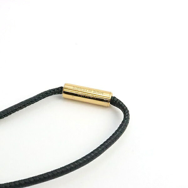 HERMES Mon Petit Kelly PM Swift Black Gold Necklace Size ONE SIZE