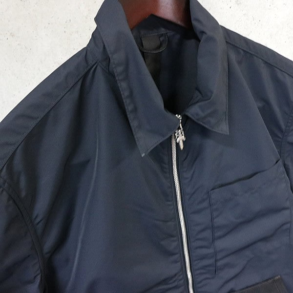 CHROME HEARTS Carpenter Leather Pocket Zip Shirt Size M