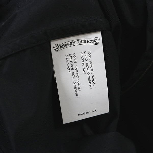 CHROME HEARTS Carpenter Leather Pocket Zip Shirt Size M