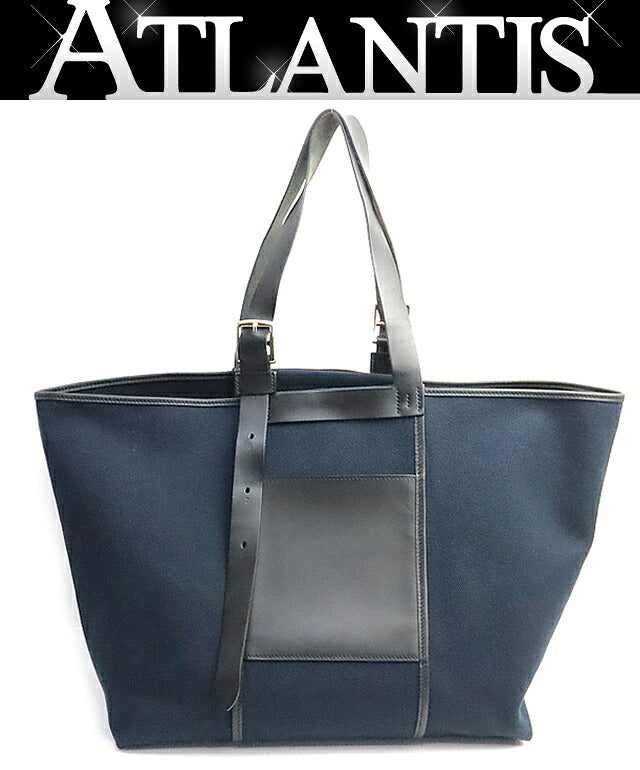 HERMES Etriviere Pocket 35 Tote Black Silver Size ONE SIZE