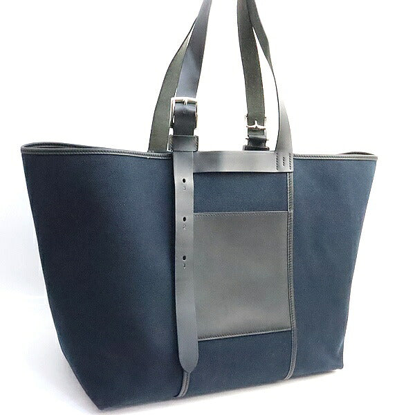 HERMES Etriviere Pocket 35 Tote Black Silver Size ONE SIZE