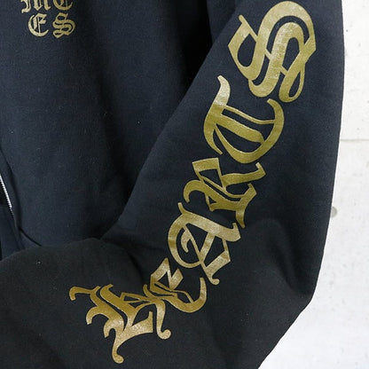 CHROME HEARTS Old English Logo Zip Hoodie Black/Olive Size L