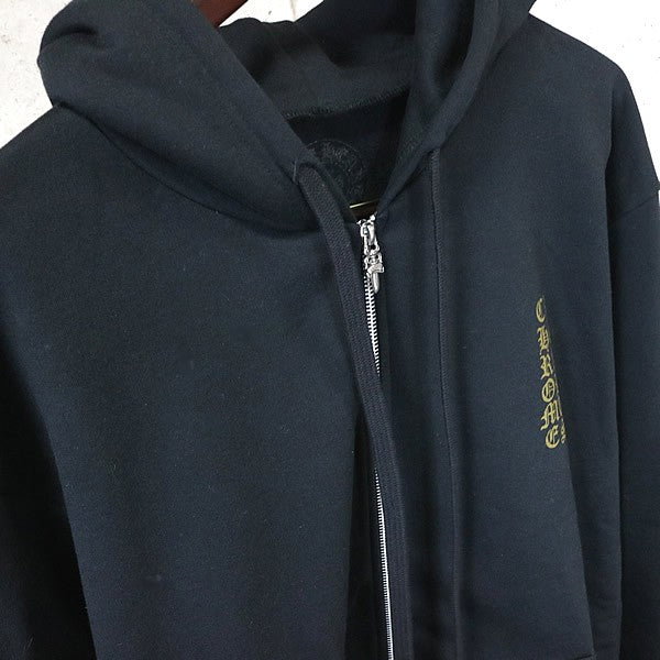 CHROME HEARTS Old English Logo Zip Hoodie Black/Olive Size L