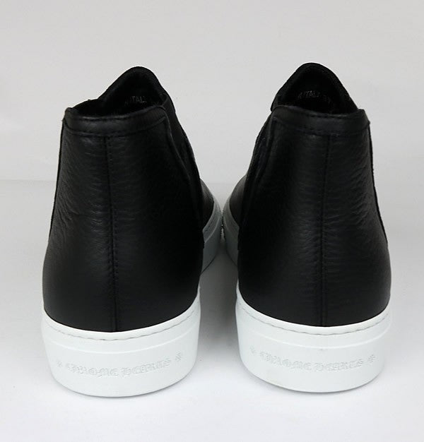 CHROME HEARTS MID TOP Dagger Leather Sneakers Black Size 37