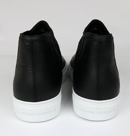 CHROME HEARTS MID TOP Dagger Leather Sneakers Black Size 37