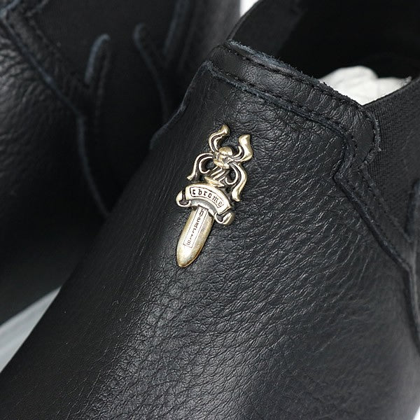 CHROME HEARTS MID TOP Dagger Leather Sneakers Black Size 37