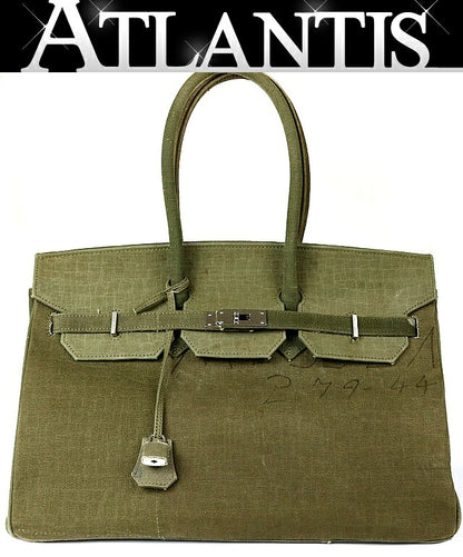 READYMADE Birkin 40 Croc Embossed Bag Khaki Size ONE SIZE