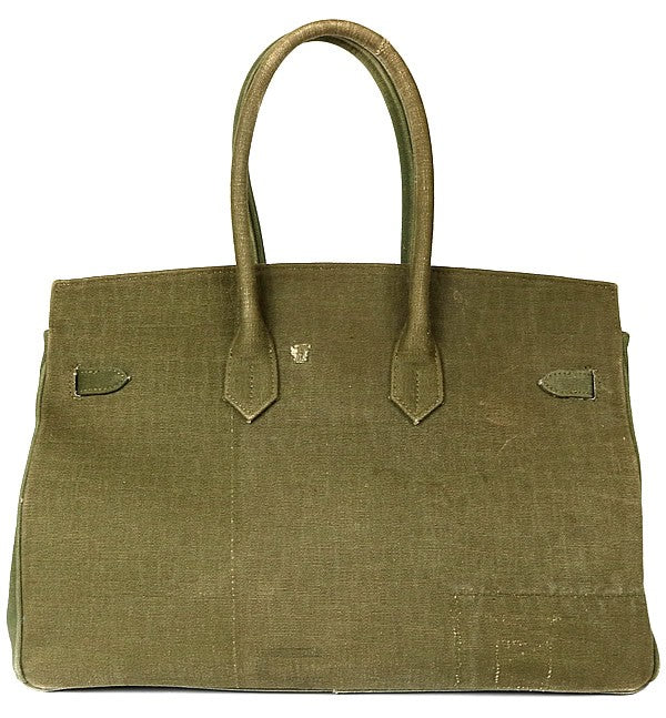READYMADE Birkin 40 Croc Embossed Bag Khaki Size ONE SIZE