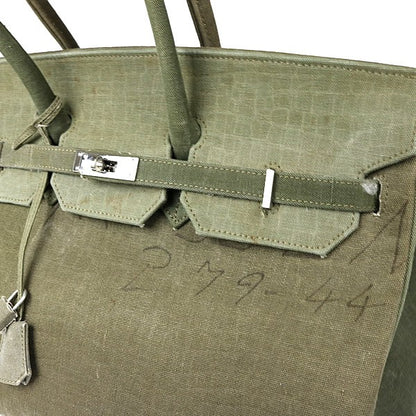 READYMADE Birkin 40 Croc Embossed Bag Khaki Size ONE SIZE
