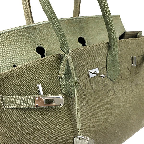 READYMADE Birkin 40 Croc Embossed Bag Khaki Size ONE SIZE