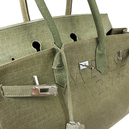READYMADE Birkin 40 Croc Embossed Bag Khaki Size ONE SIZE