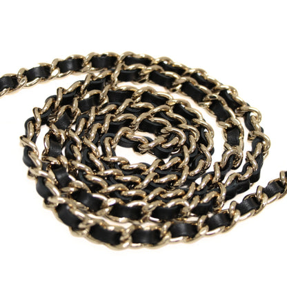 CHANEL Matelassé Patent Chain Wallet Black Size ONE SIZE