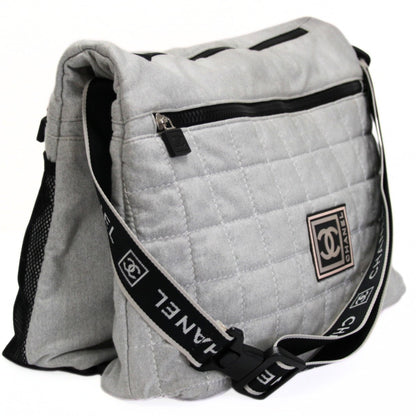 CHANEL Chanel Sport Chocobar Cotton Bag Gray Size ONE SIZE