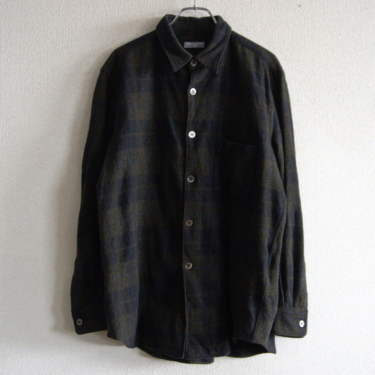 Comme des Garcons Wool Plaid Shirt Green Size L