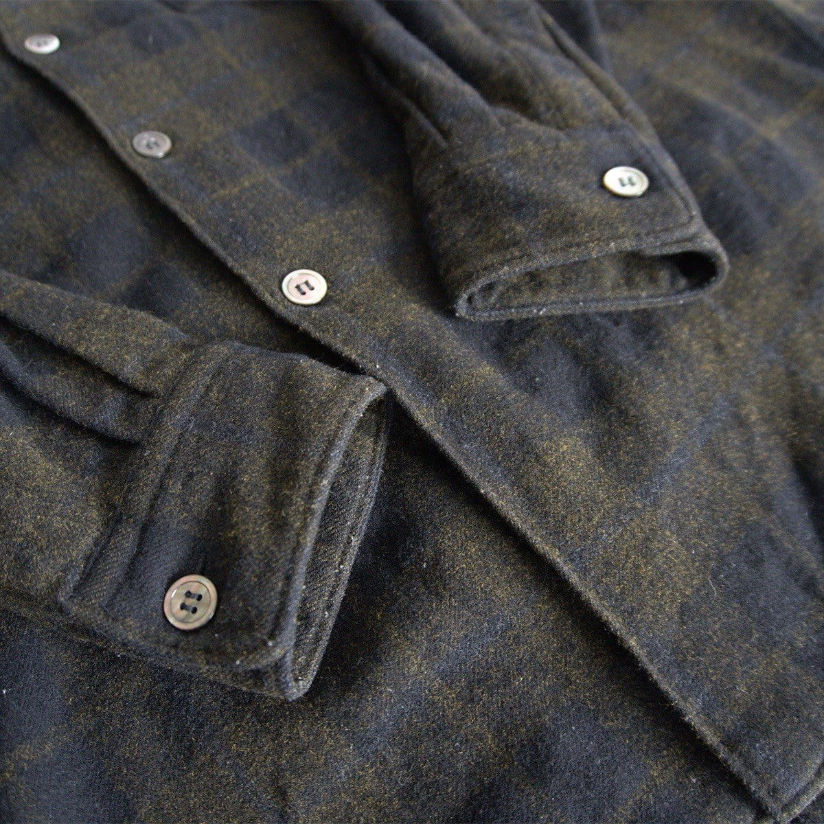 Comme des Garcons Wool Plaid Shirt Green Size L