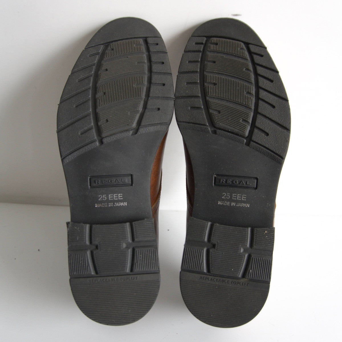 REGAL Plain Toe Leather Shoes Size 25EEE