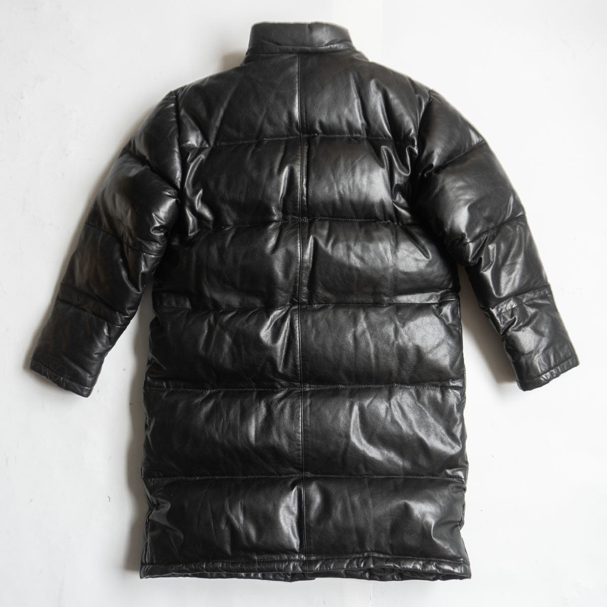 WIND ARMOR Leather Down Coat Black Size M