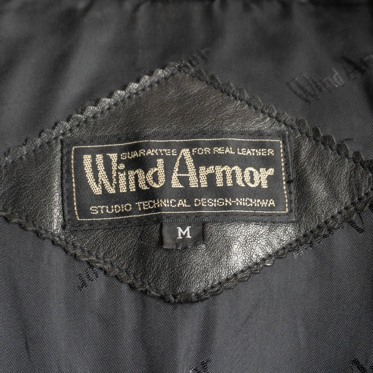 WIND ARMOR Leather Down Coat Black Size M