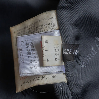 WIND ARMOR Leather Down Coat Black Size M