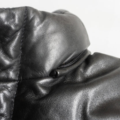 WIND ARMOR Leather Down Coat Black Size M