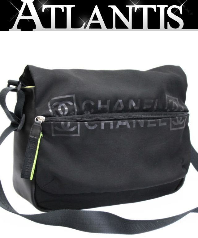 CHANEL Chanel Sport Nylon Messenger Bag Black Size ONE SIZE