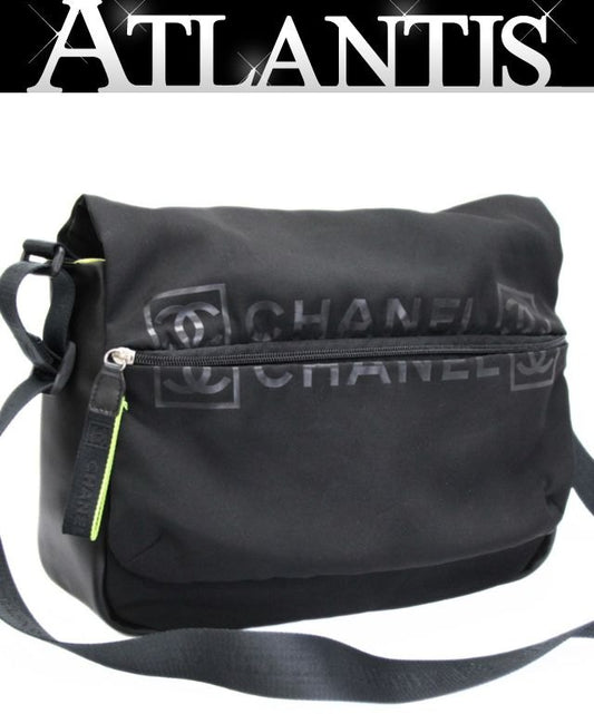 CHANEL Chanel Sport Nylon Messenger Bag Black Size ONE SIZE