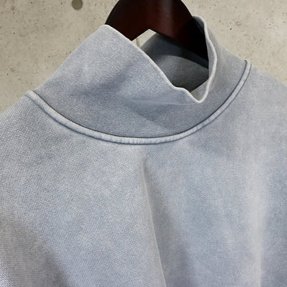 ALEXANDER WANG High Neck Cotton Blend Sweatshirt Gray Size L