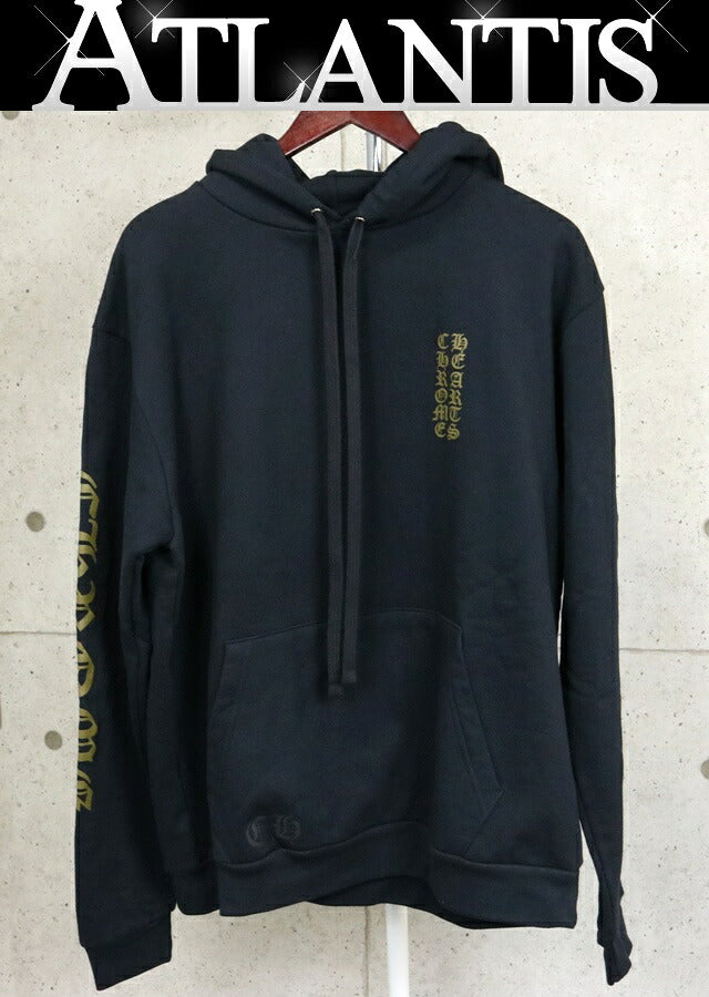 CHROME HEARTS Old English Logo Hoodie Black/Olive Size L