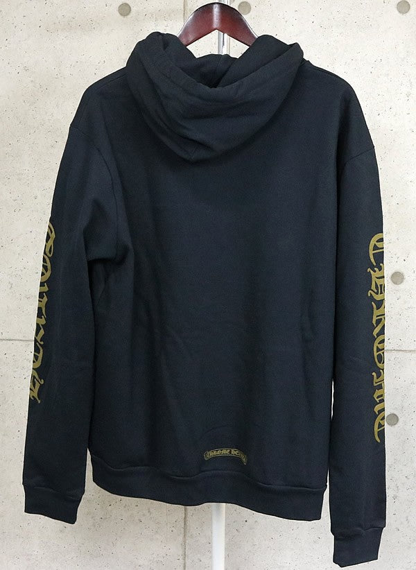 CHROME HEARTS Old English Logo Hoodie Black/Olive Size L