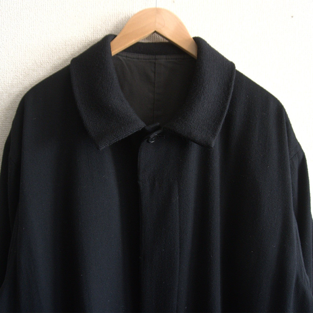 Y's for Men 90S Ribbed cuff Balmacaan coat Size S