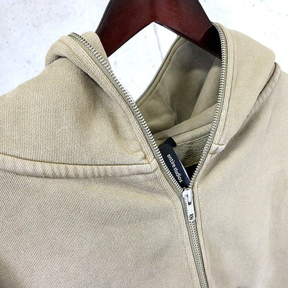 entire studios Cotton Zip-Up Hoodie Khaki Green Size S