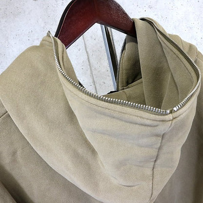 entire studios Cotton Zip-Up Hoodie Khaki Green Size S