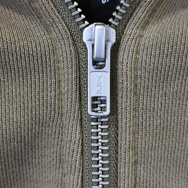 entire studios Cotton Zip-Up Hoodie Khaki Green Size S