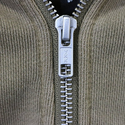 entire studios Cotton Zip-Up Hoodie Khaki Green Size S