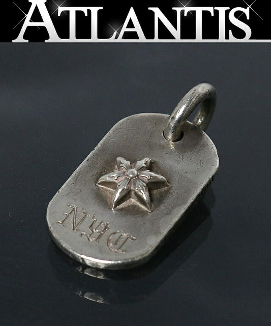 CHROME HEARTS Raised Star Dog Tag Pendant Size ONE SIZE
