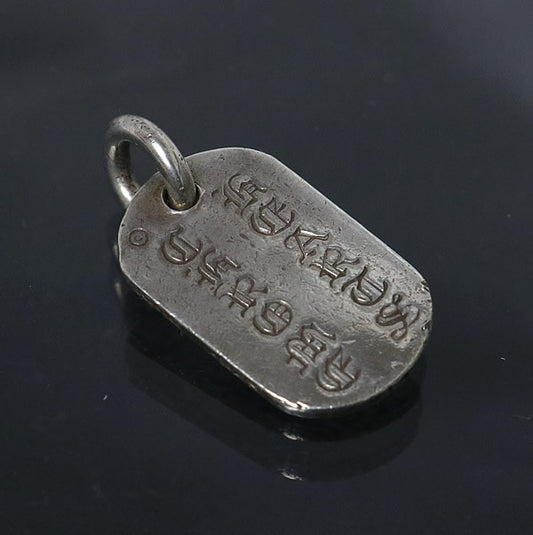CHROME HEARTS Raised Star Dog Tag Pendant Size ONE SIZE