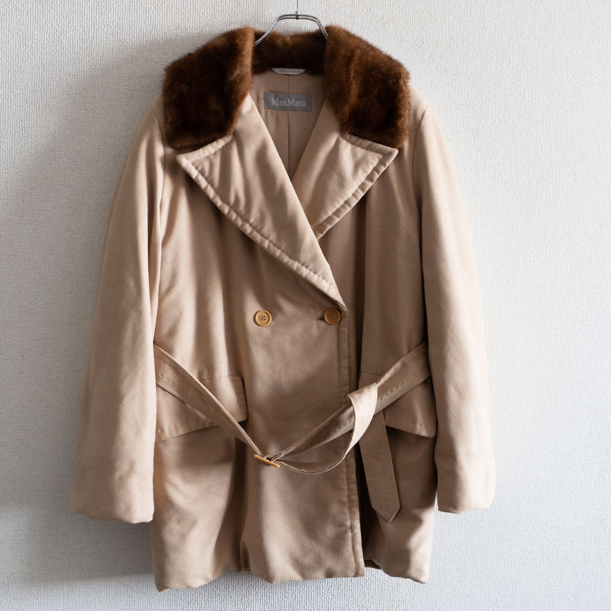 MAX MARA Padded Faux Fur Faux Suede Coat Size XXS