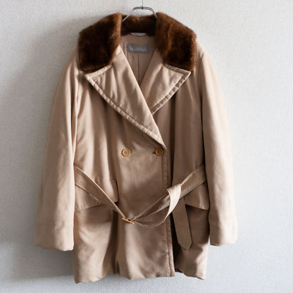 MAX MARA Padded Faux Fur Faux Suede Coat Size XXS