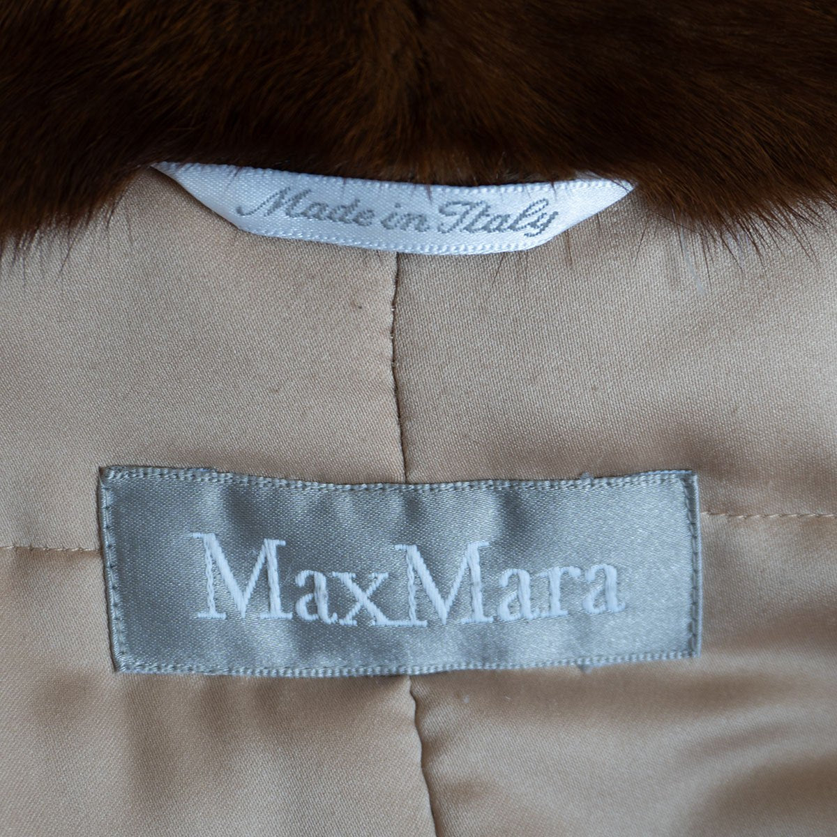 MAX MARA Padded Faux Fur Faux Suede Coat Size XXS