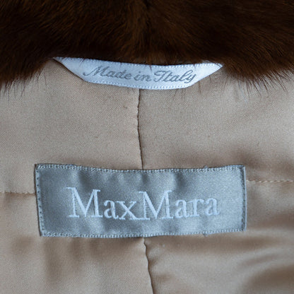 MAX MARA Padded Faux Fur Faux Suede Coat Size XXS