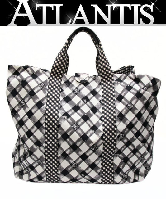 CHANEL 2000 Cruise Gingham Check Tote Bag Size ONE SIZE